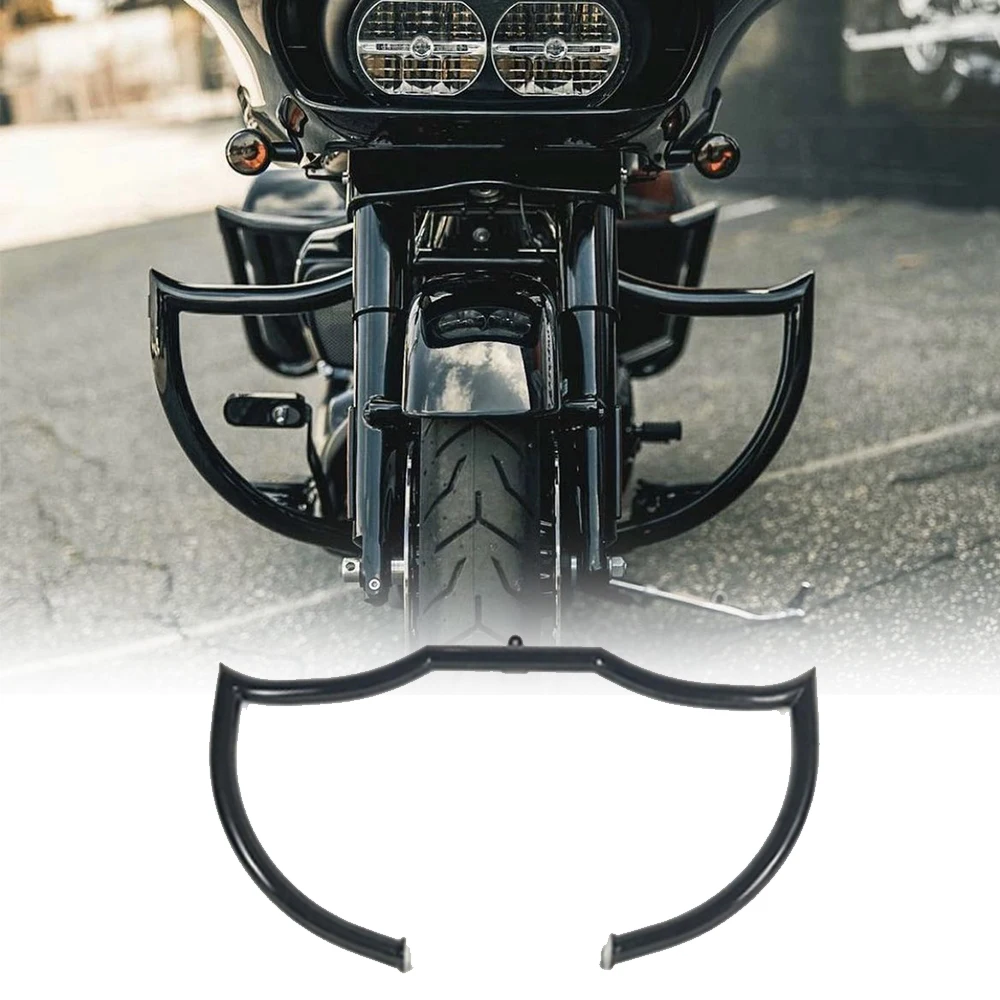 Crash Bars Motorcycle Engine Guard Bumper For Harley Road King Road Glide Street Glide Horn Bumper Side Box