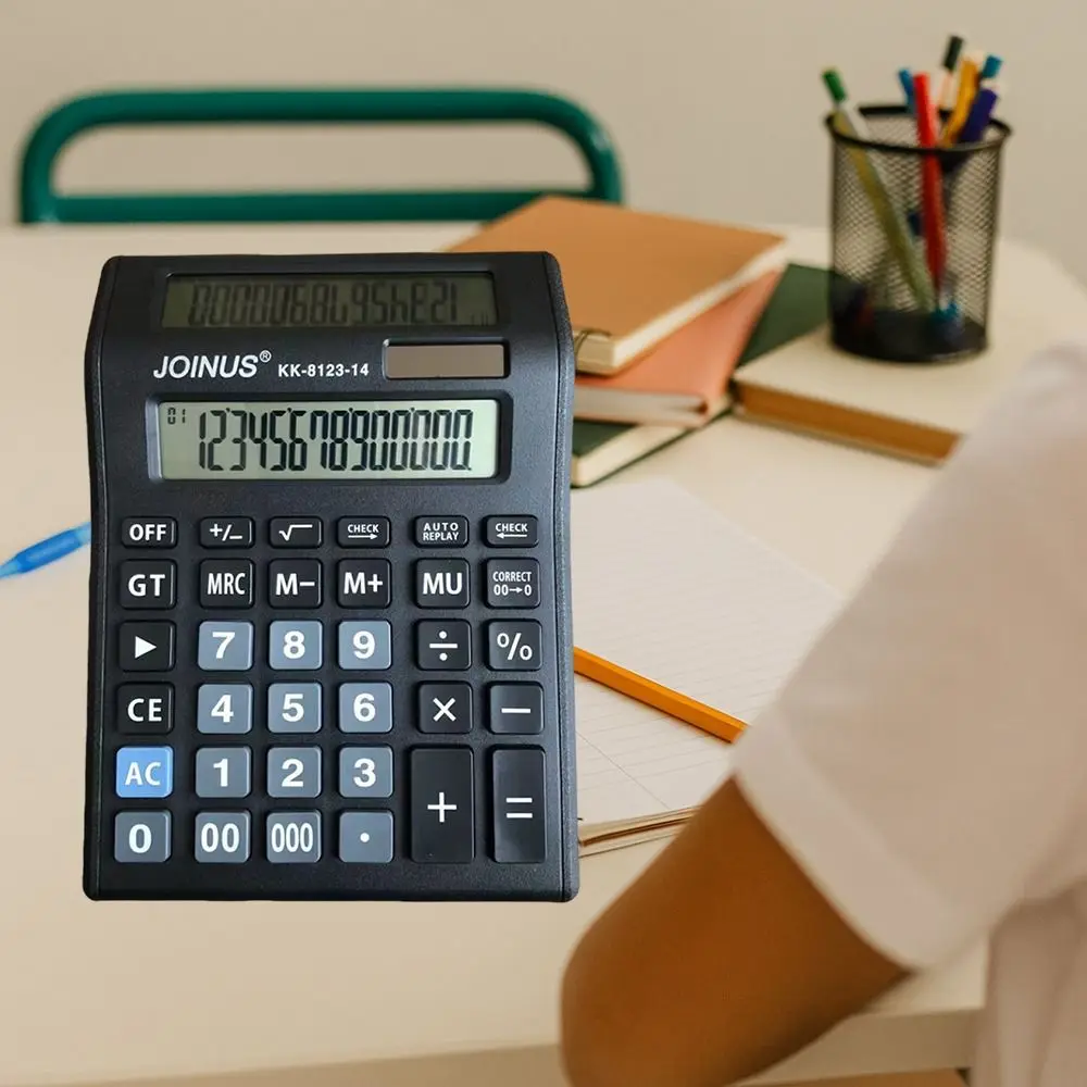 Multifunctional Solar Dual-Screen Calculator Efficient Calculation Stationery Financial Accounter Calculator Easy To Use