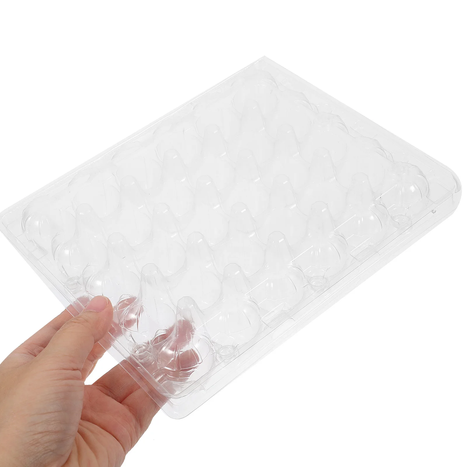 

25Pcs Transparent Quail Egg Box Plastic Trays for Refrigerator and Cabinet Space Saving Accessories Egg Cartons Reusable