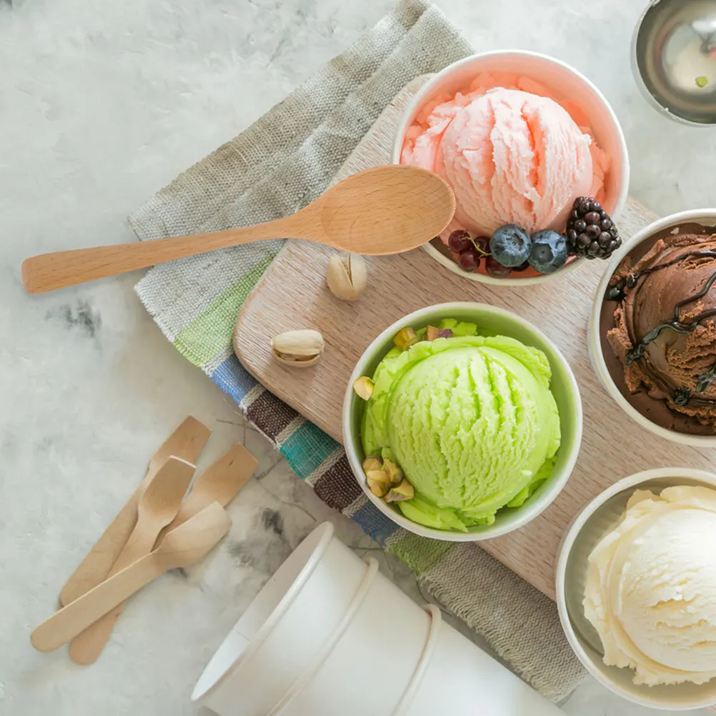 

6pcs Wooden Spoons Creative Kitchen Gadgets Unique Soup Scoops Table Cutlery Home Dining Safe Quality Long Life