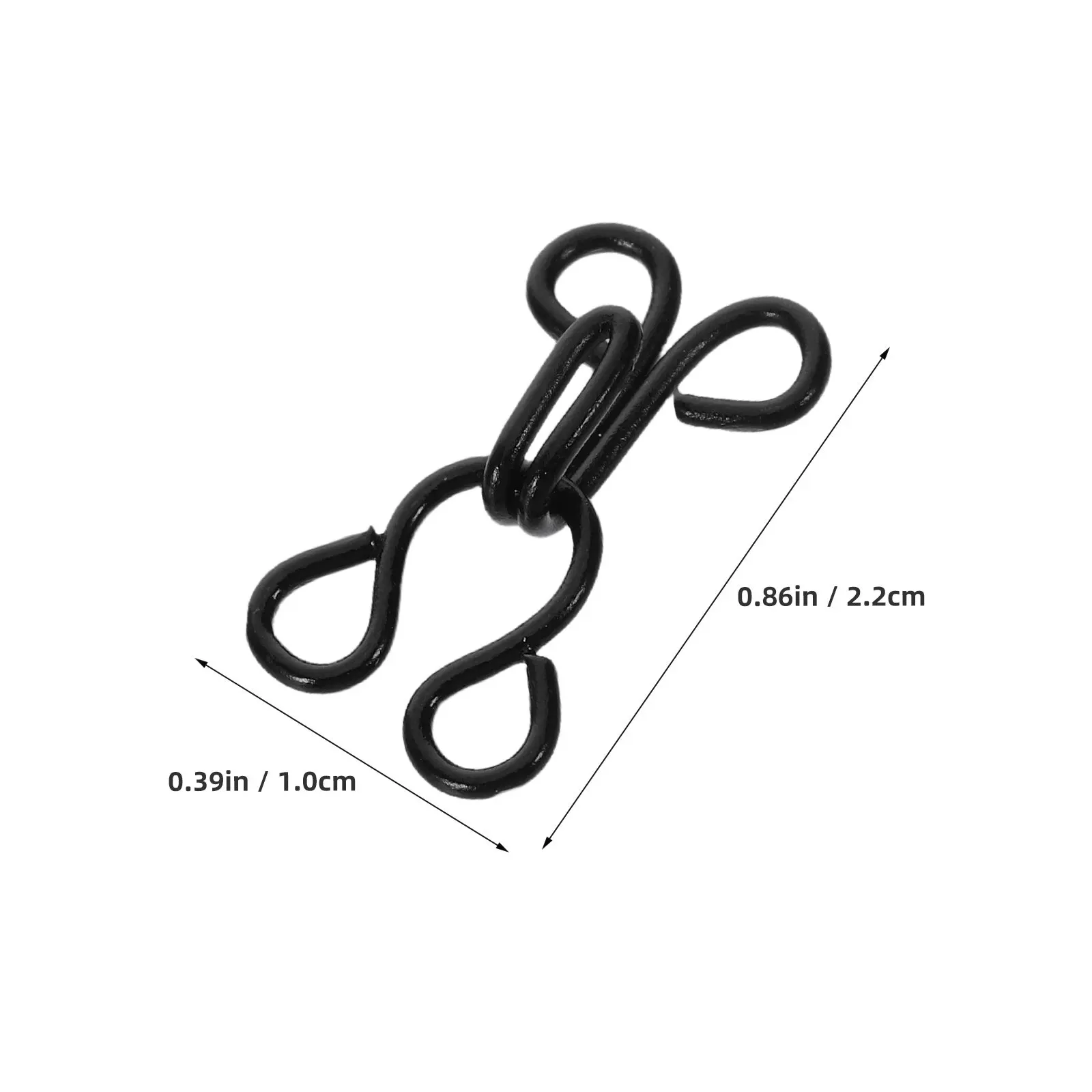 100Pcs Hidden Sewing Hooks and Eyes Set 22Mm Bra Hooks Replacement Snap Closure Kit for Skirts Pants Clothing Repair