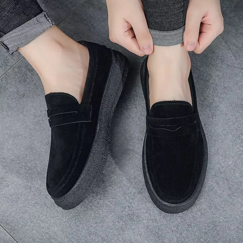 2026 Men's Casual Shoes Spring New Lightweight Thick soled Board Shoes Fashion Matte Soft soled Sports Shoes