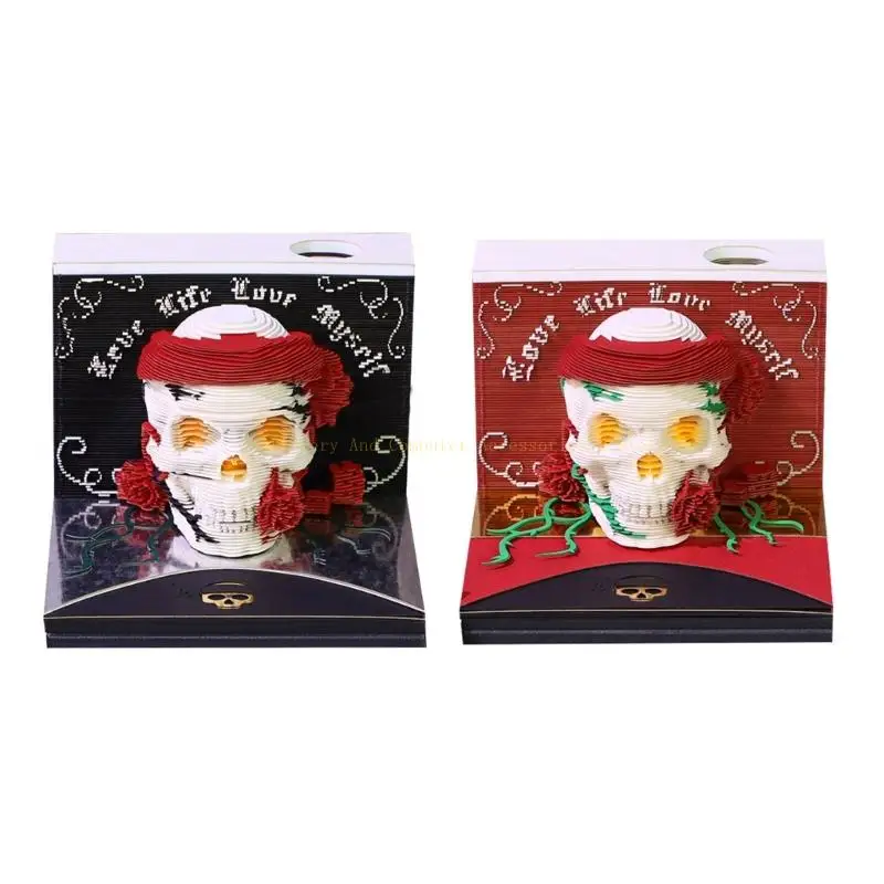 

Двадцать двадцать шесть Хэллоуин тематический бумажный календарь-скульптура съемный блокнот с английскими цифрами недели подарок