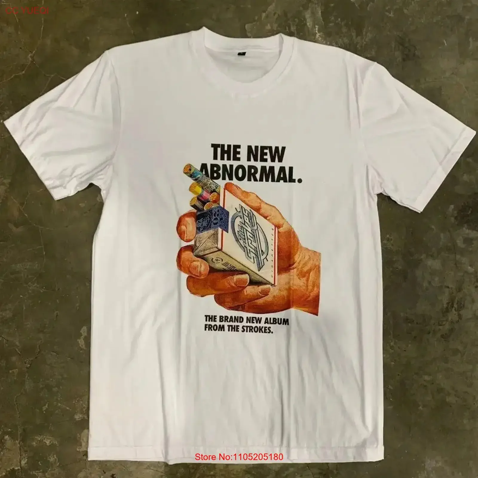 The Strokes New Abnormal T Shirt Band H vintage Washed Top For Everyday Wear homme Soft Versatile designer clothes Breathable