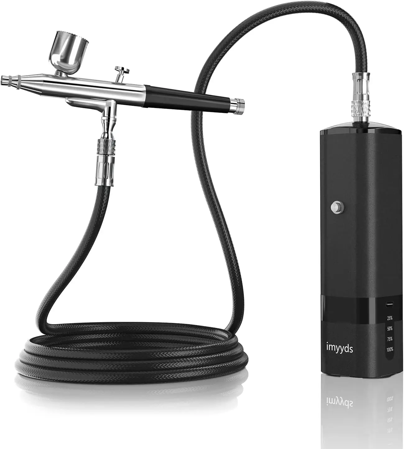 

Cordless Airbrush Kit with Compressor, 32 PSI High Pressure, Portable Dual Action for Painting, Model, Nail Art