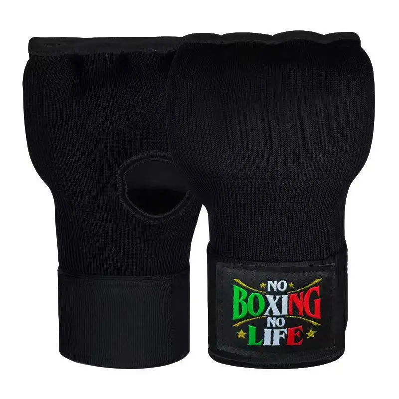1 Pair Half-Finger Boxing Gloves Fitness Boxing MMA Muay Thai Sanda Training Quick-Wrap Hand Wraps Boxing Training Accessories