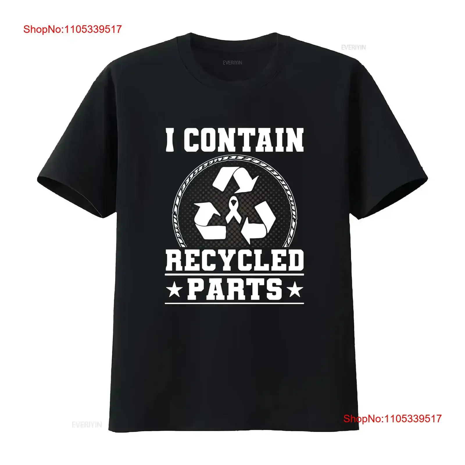 I Contain Recycled Parts T Shirt Transplant Awareness Organ Survivor Donation vintage Washed Breathable vintage Washed