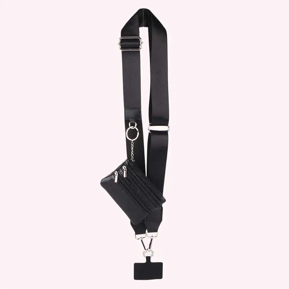 

Phone Strap with Zippered Pouch Clip And Go Strap Adjustable Strap Cellphone Lanyard Multifunctional for Phone