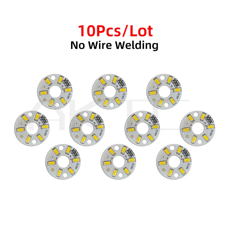 Günstige 10 Stück LED-Lichtplatine 5 V 3 W 6 LEDs SMD5730 runde Glühbirne Lampenquelle Durchmesser 31 mm Rot/Grün/Blau/Gelb/Warm/Weiß/Neutrale Lichter
