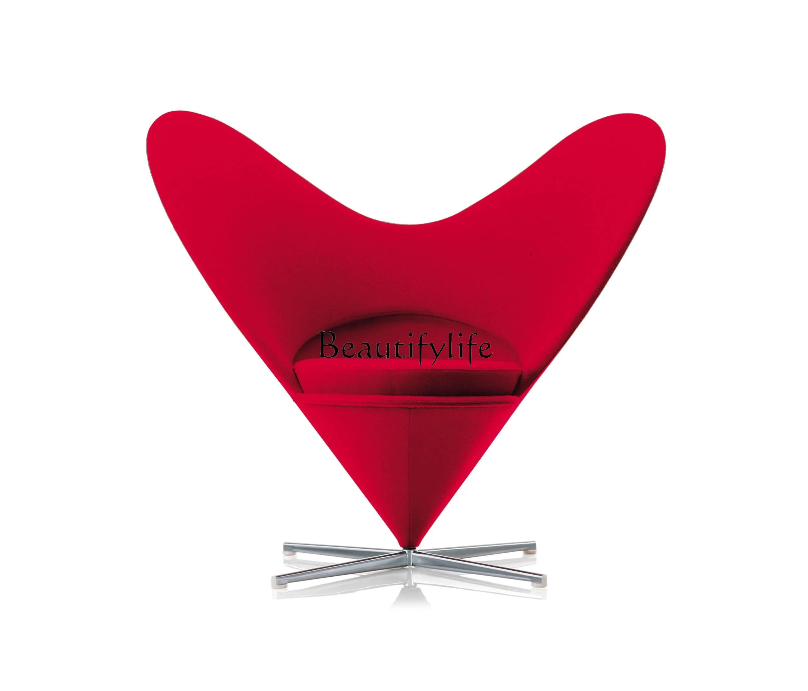 

Дизайнерское вращающееся кресло для гостиной для отдыха, художественное креативное кресло в форме сердца, косметическое кресло