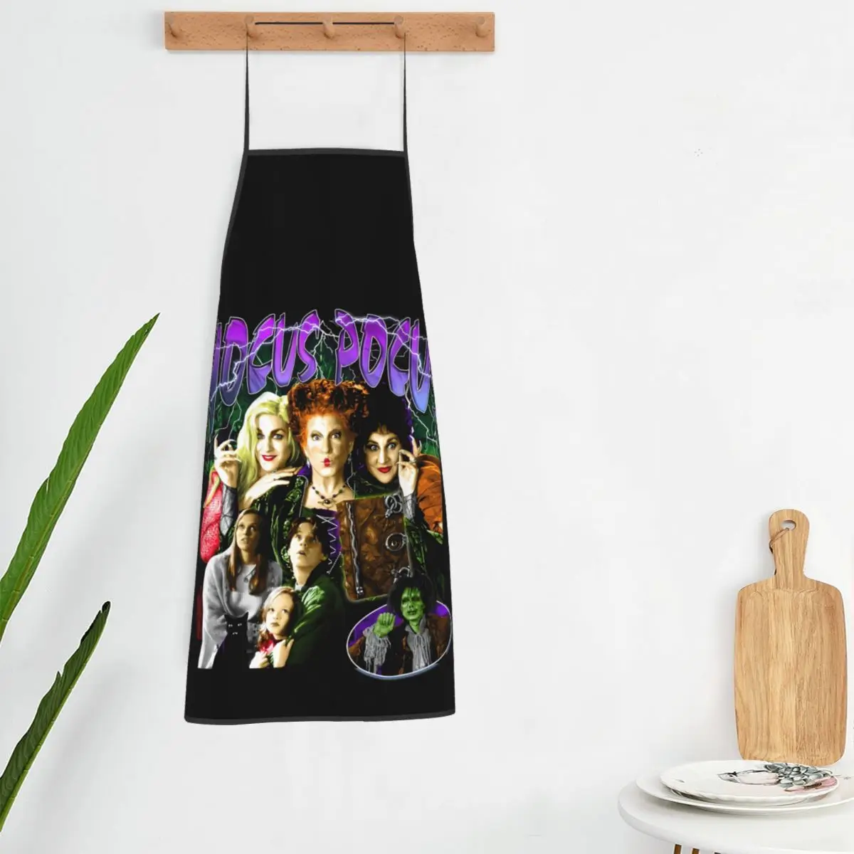 Custom Unisex Halloween Witch Hocus Pocus Film Kitchen Chef Cooking Baking Apron Women Men Tablier Cuisine for Gardening