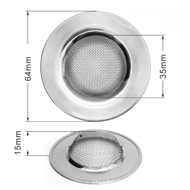 Filtre de grille d'évier de cuisine en acier inoxydable, crépine d'évier, filtre de trou de vidange, protection de maille contre Evergging, accessoires de cuisine