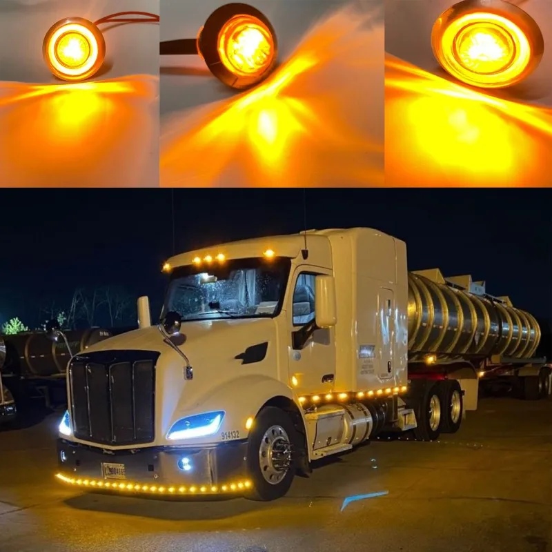 12V 24V LED Side Marker Lights Clearence Front Rear Indicators Light for Truck Car Van Caravan Boat Taillight Car Accessories