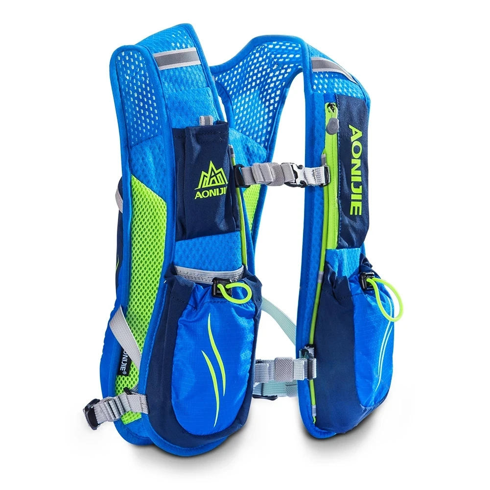 AONIJIE 5.5L Running Marathon Hydration Pack Nylon Outdoor Sports Running Bags Hiking Backpack Vest Marathon Cycling Backpack