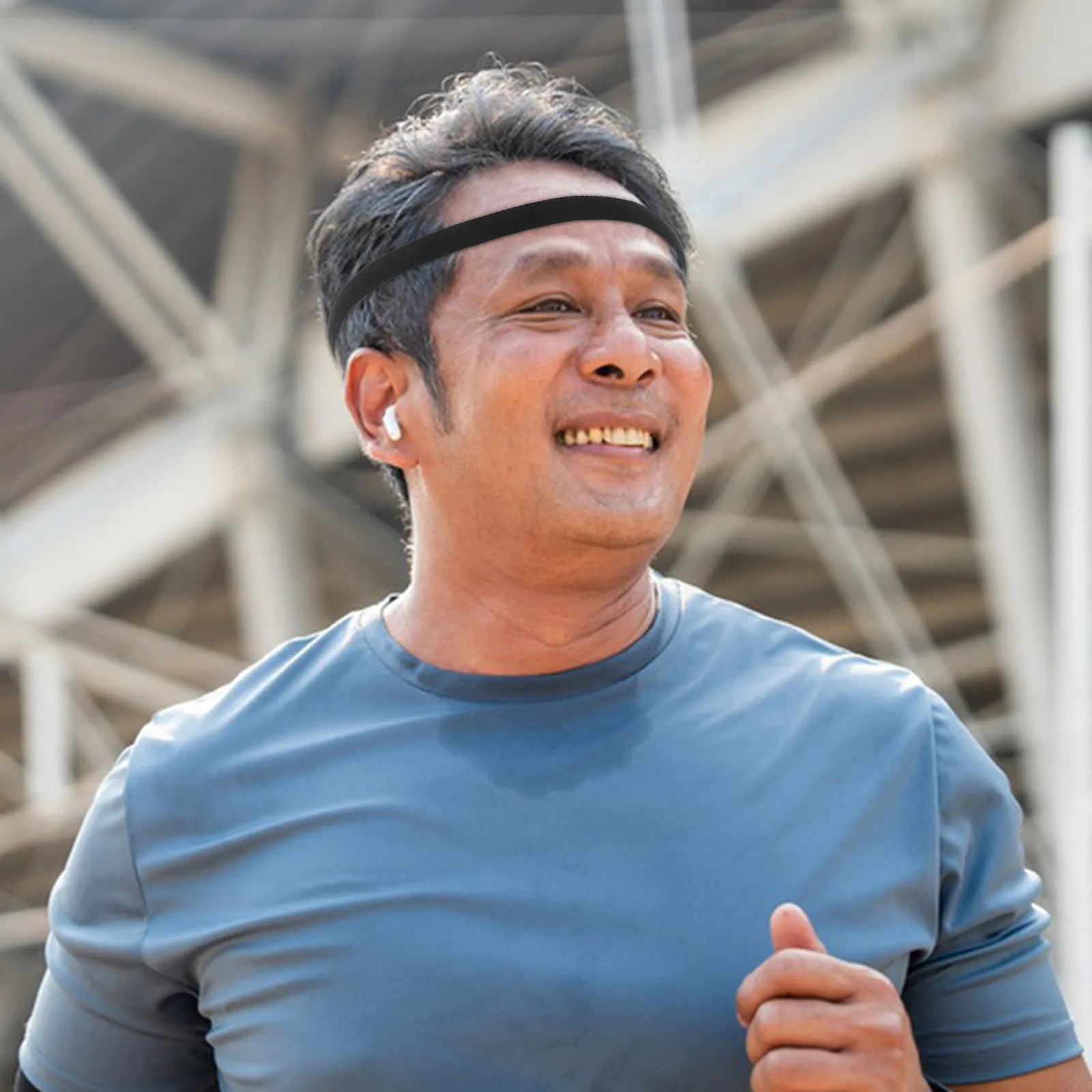 

10Pcs Sports Sweatbands Men Women Non Slip Sweat Wicking Headband for Running Gym Football Yoga Sports Headband Adjustable