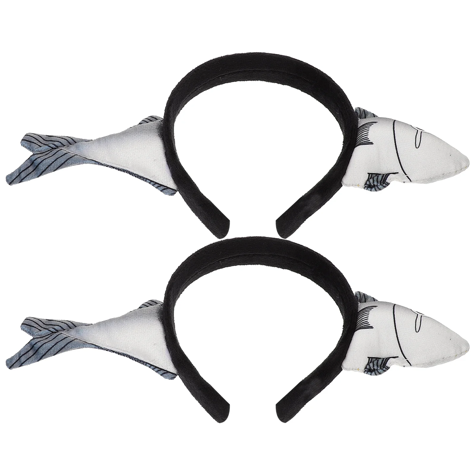 

2Pcs Salted Fish Headband Women Funny Hairband Makeup Wash Face Halloween Hair Hoop Party Headpiece Cute Ocean Animal
