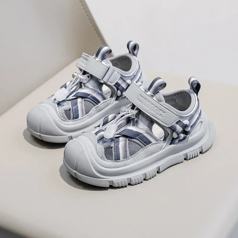 

Children's Sandals Summer New Boys And Girls' Closed-toe Anti Collision Beach Shoes Breathable Soft Sole Girls' Sports Sandals