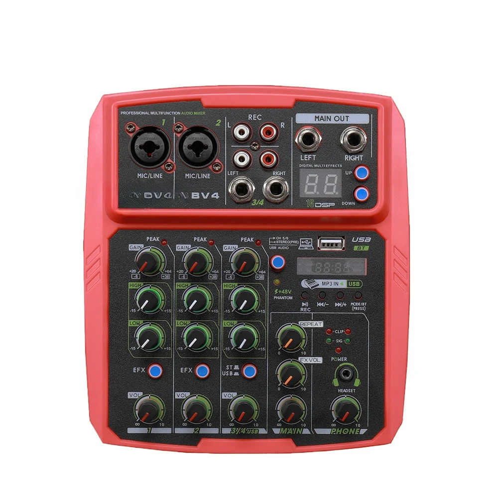 

Bluetooth 4-way 16-way digital effects small, mixer