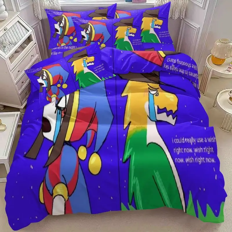 Hot New The Amazing Digital Circus Cartoon Bedding Set Double Twin King Duvet Cover Comforter Pillowcase Bedroom - view 6