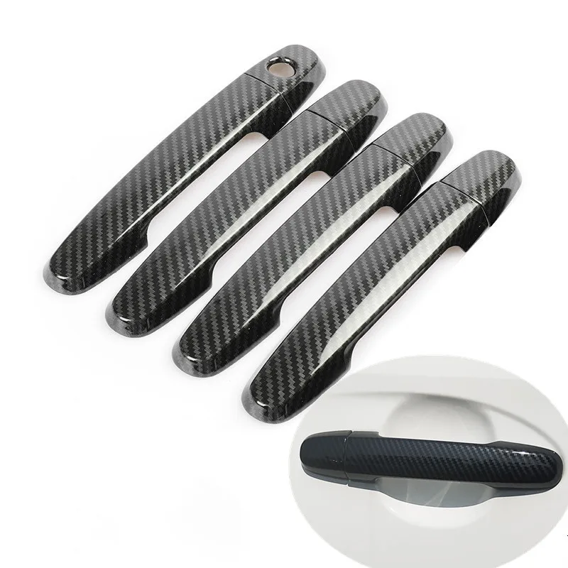 

For Toyota Prius 20 2004-2009 xw20 Chrome Carbon Fiber Car Door Handle Cover Trim Car Styling Accessories Overlay sticker