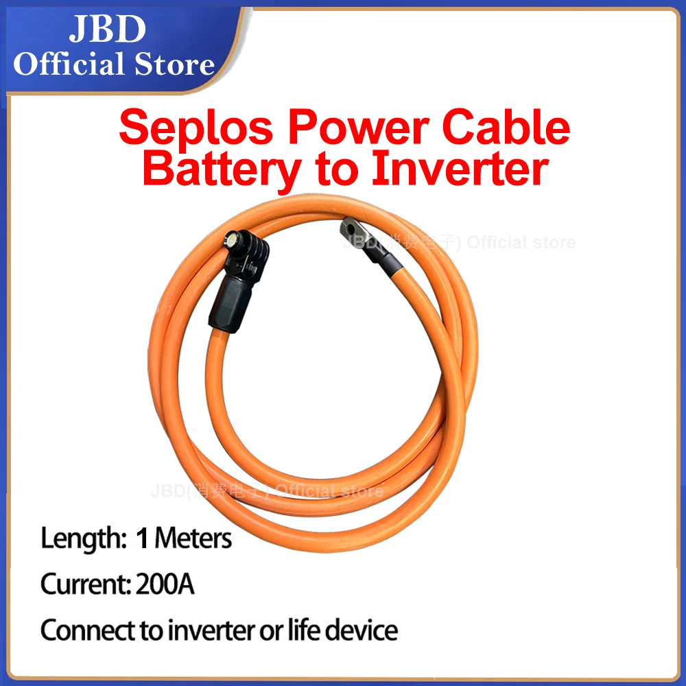 Seplos 200A Battery Storage Connector Cable 2 Meters 30mm Elbow Power Connector For RV Household Parallel Connection Terminal