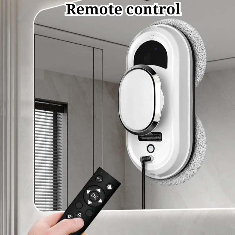 التلقائي المنزلية الكهربائية مُنظف نوافذ قوة الامتزاز القوية إزالة التلوث العميق التحكم عن بعد نافذة غسالة روبوت