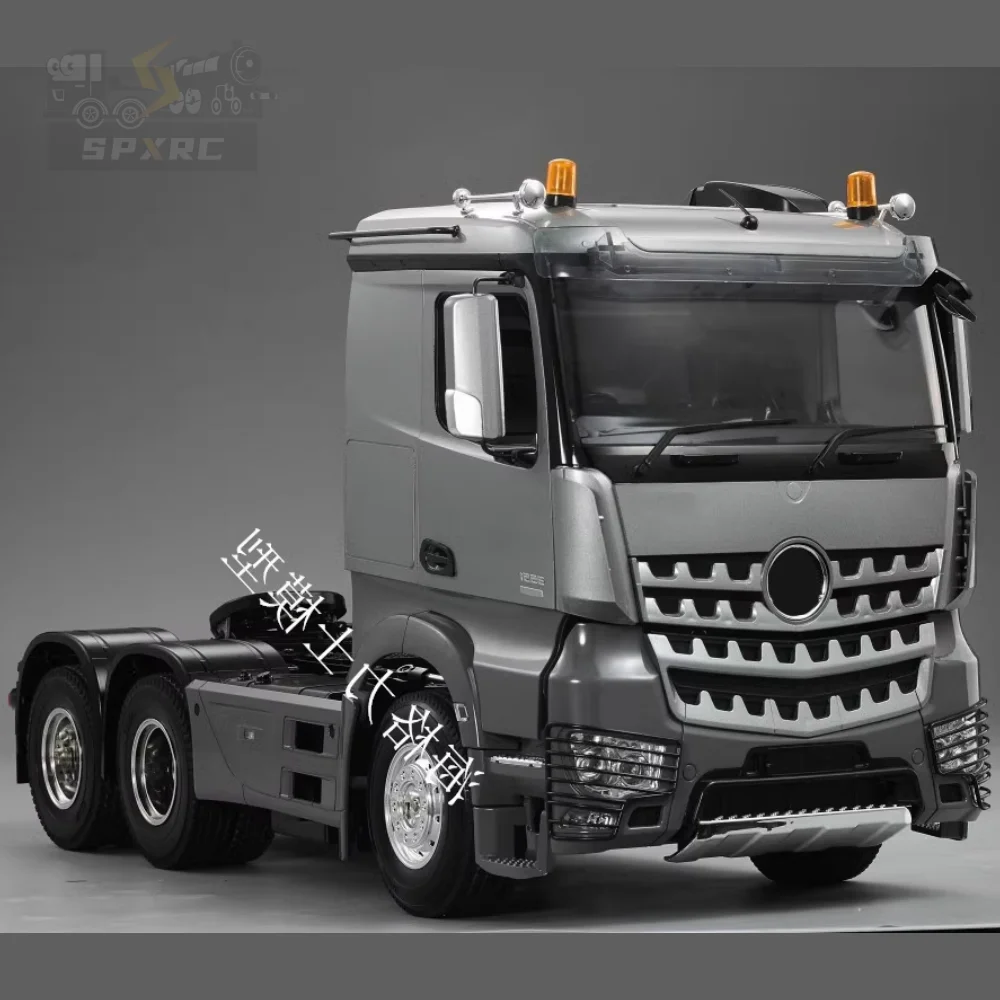 1/14 Series Open-Door Three-Axle Low Top Tractor For Mercedes Truck Diy Comes With a 35t Motor And No Other Electronics