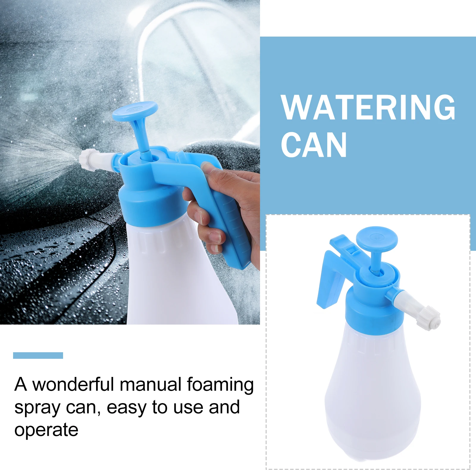 

Foams Sprayer Durable Manual Foaming Car Washing Watering Can High-Quality Material Long-Lasting Use Garden Balcony Household