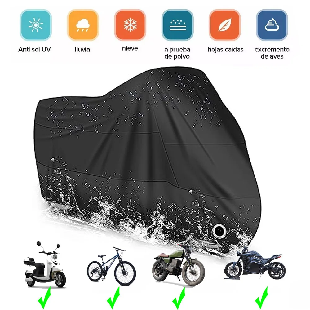 

Waterproof Bicycle Motorcycle Cover, All Season Dustproof UV Protective Outdoor Indoor Scooter 210D Motorbike Cover