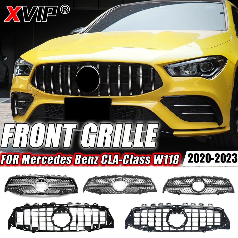 

Хромированная решетка XVIP для бампера Benz CLA-Class W118 X/C118 20-23 CLA180 CLA200 CLA35 AMG GTR