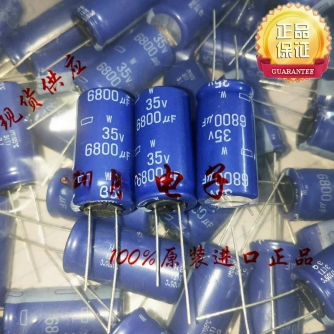 

6800 мкФ 35 В Япония NCC Черный электролитический конденсатор King Kong 35 В 6800 мкФ 18*35 Вт синий халат с длинной ногой заподлицо