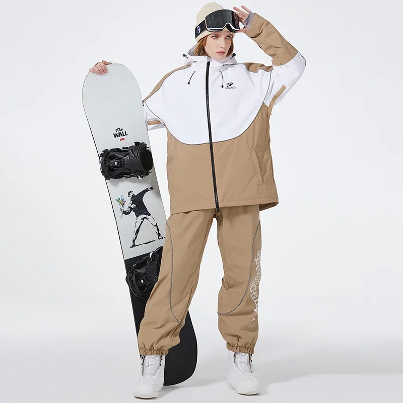 

Outdoor Sport Hooded Jacket Pants Man Snow Sets Winter Waterproof Women Ski Suits Mountain Female Snowboard Male Costume Clothes