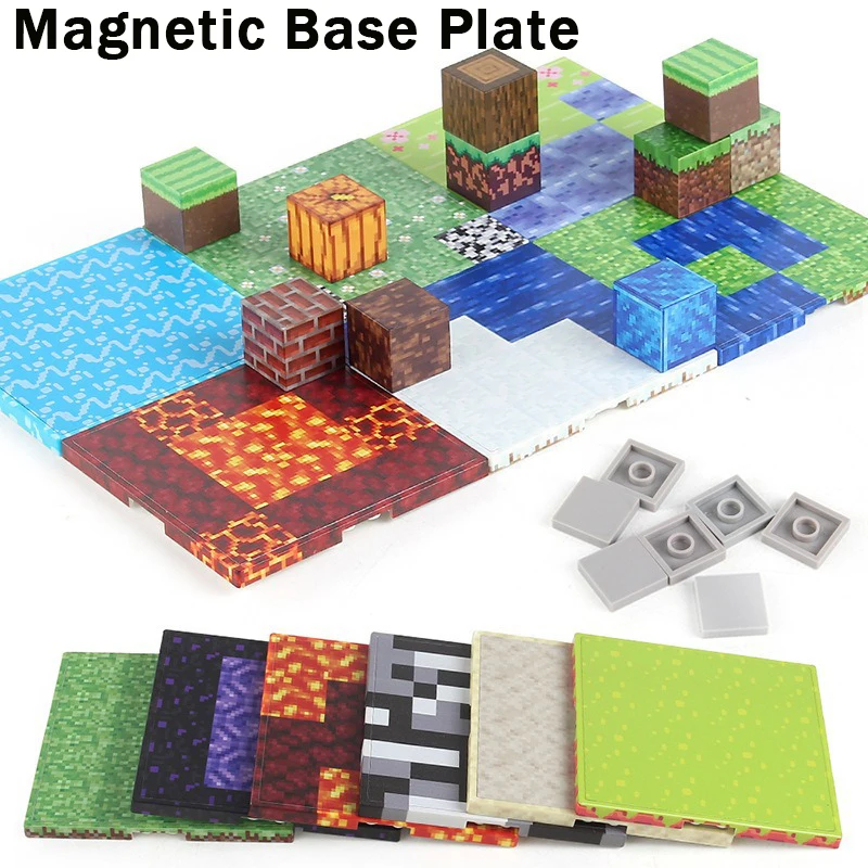 

Новый набор магнитных строительных блоков с базовыми пластинами, развивающие игрушки-головоломки для детей, разнообразные формы, STEM-игрушки для детей