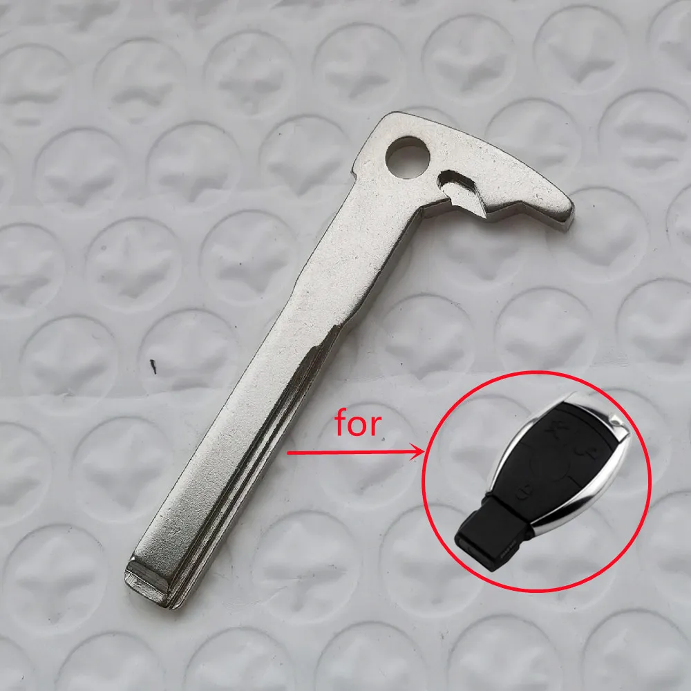 10Pcs/lot Replacement Uncut Emergency Spare Key Blade For Mercedes Benz 2008 E300 C200 C300 S350 S300 S500