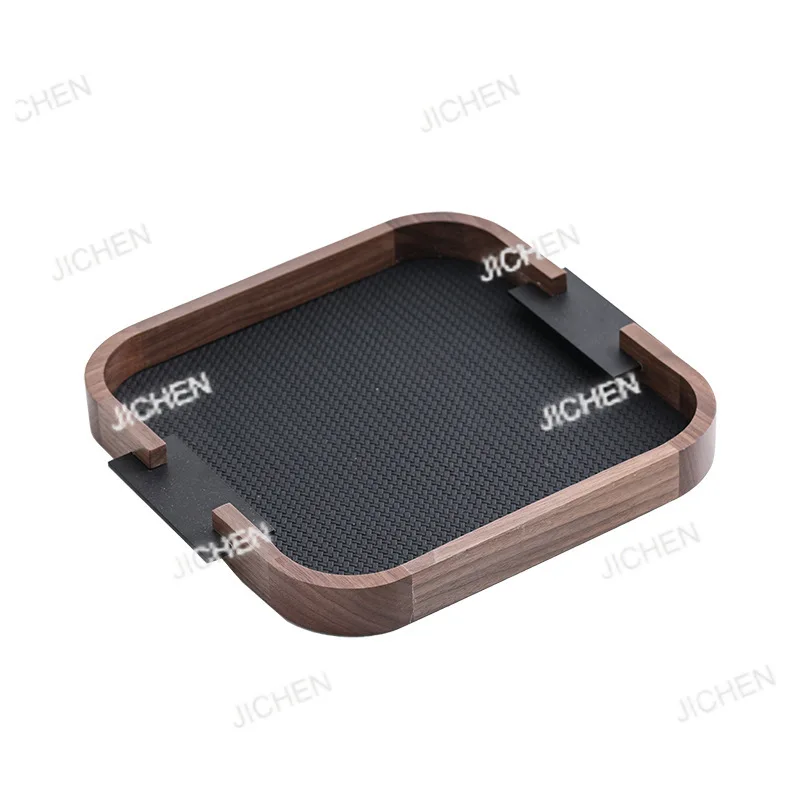 

Rounded leather decorative tray ornament porch key storage tray decorative