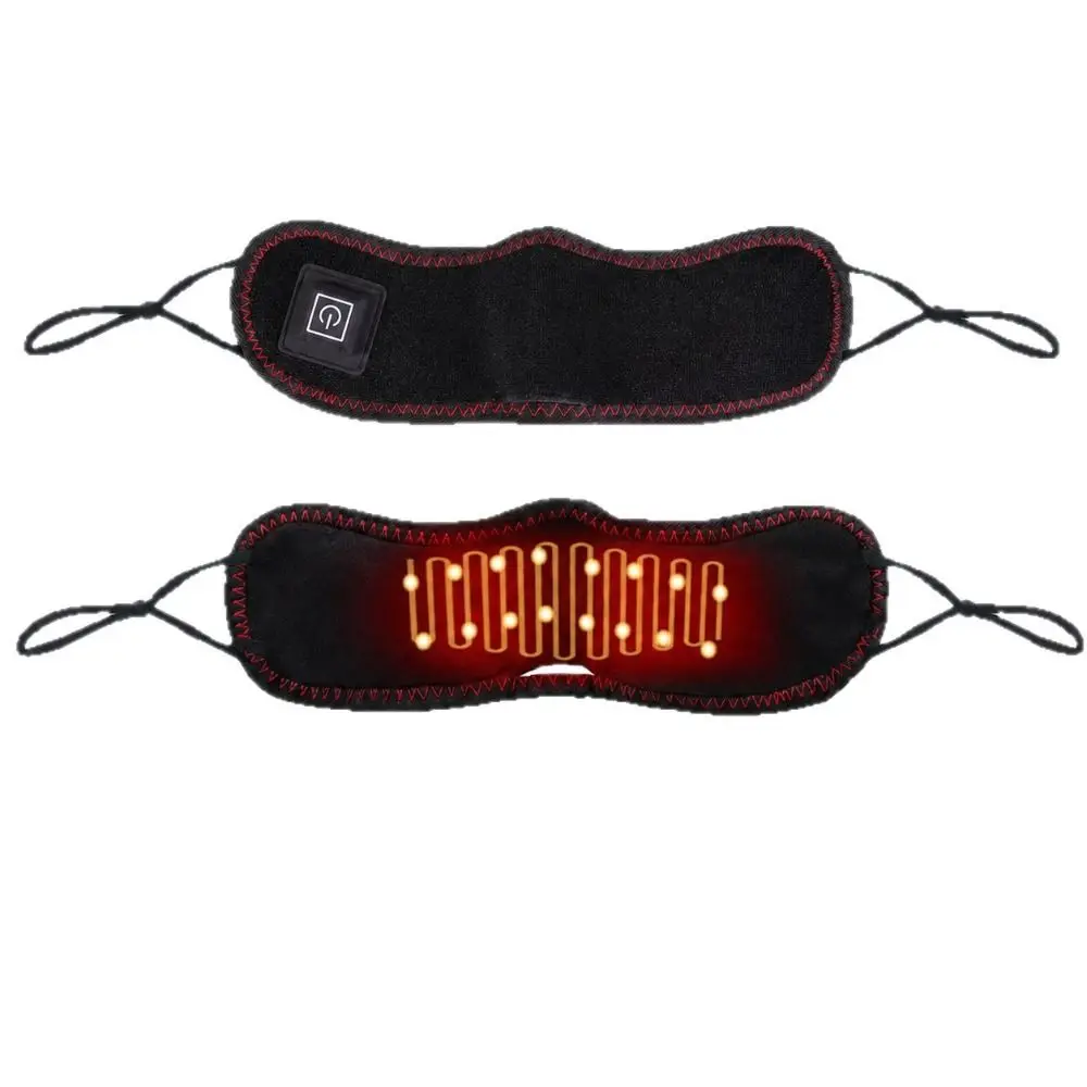 Adjustable Ear Loops Nose Warmer Soft Lining Portable Red Light Heating Mask USB Charging 16 LED Beads Nose Heating Pad Winter