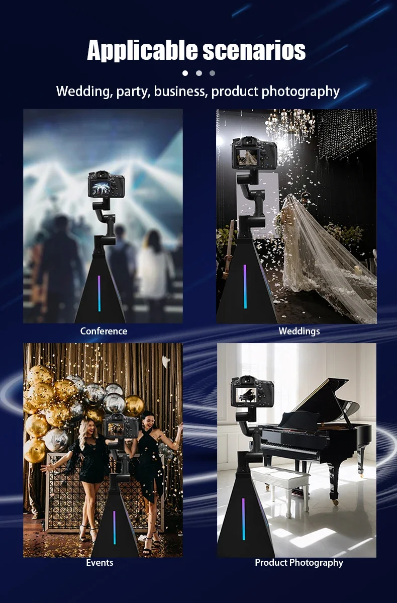 المصور Glambot صور بوث التلقائي آلة الذراع الروبوتية ca ميرا تصوير الفيديو ماجيك روبوت لأحداث الزفاف