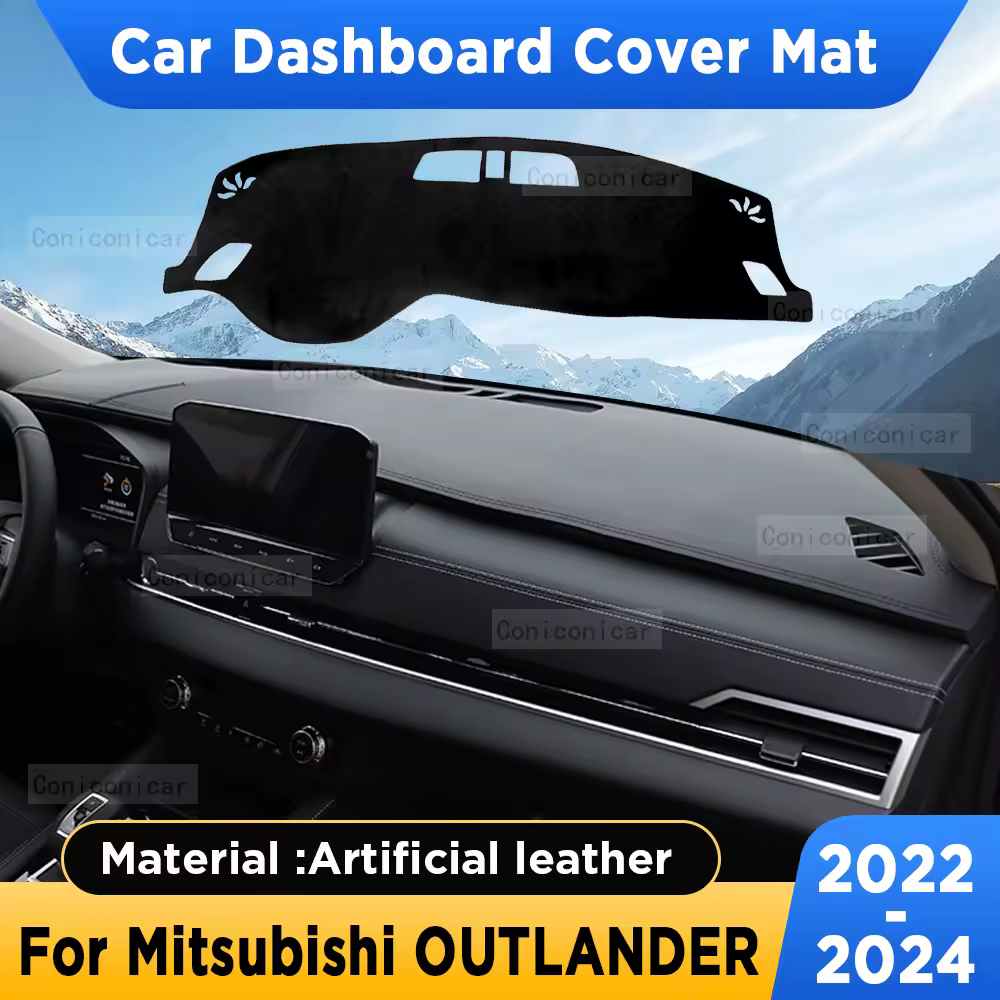 עבור מיצובישי מחוץ landlander phev 4 2022 2023 המכונית 2024 לוח המחוונים כיסוי שמש משטח צל משטח שטיח אבזרים