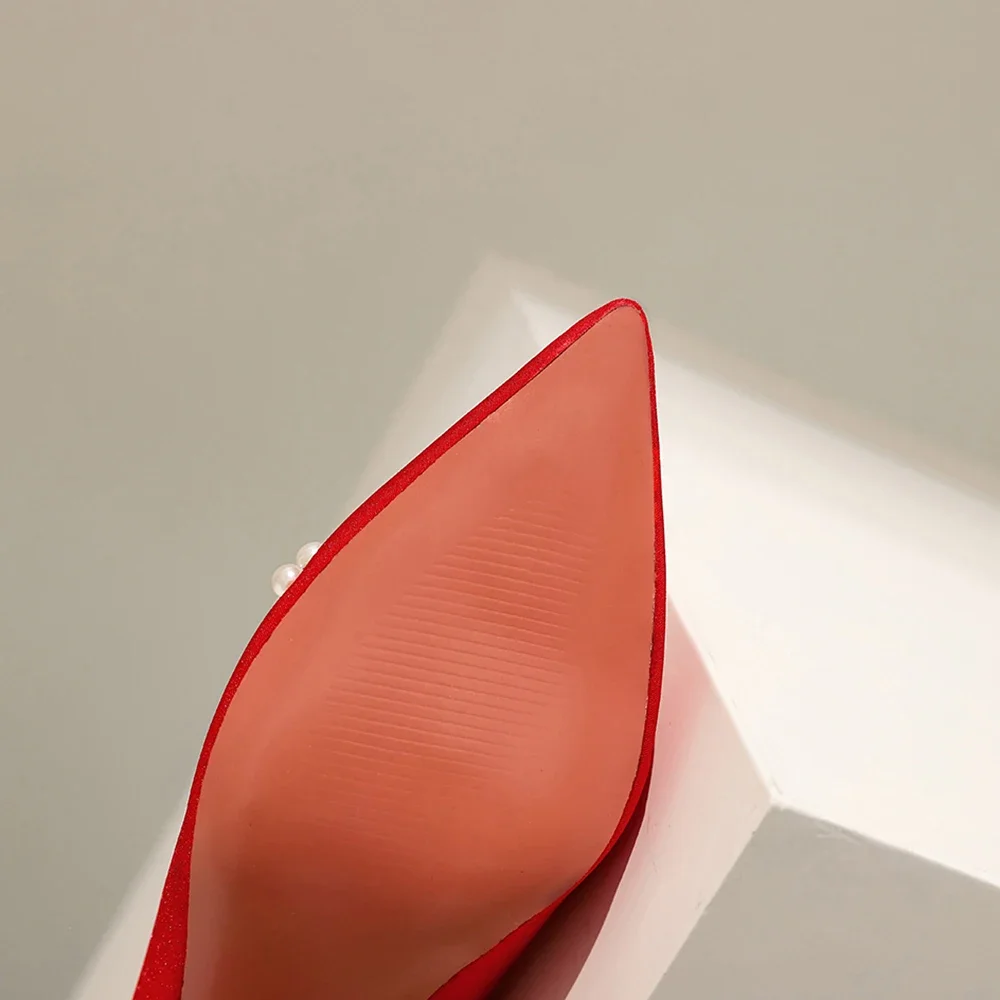 جديد بريق أسود أخضر المرأة فستان مضخات أشار تو عالية الكعب الخنجر أحذية سيدة زائد صغيرة كبيرة الحجم 30 43 45 48