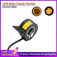 Electric bike 130X Thumb Throttle Accelerator for EBike 12V-72V Throttles 3 Pin Waterproof Speed Control Finger Throttle Grip
