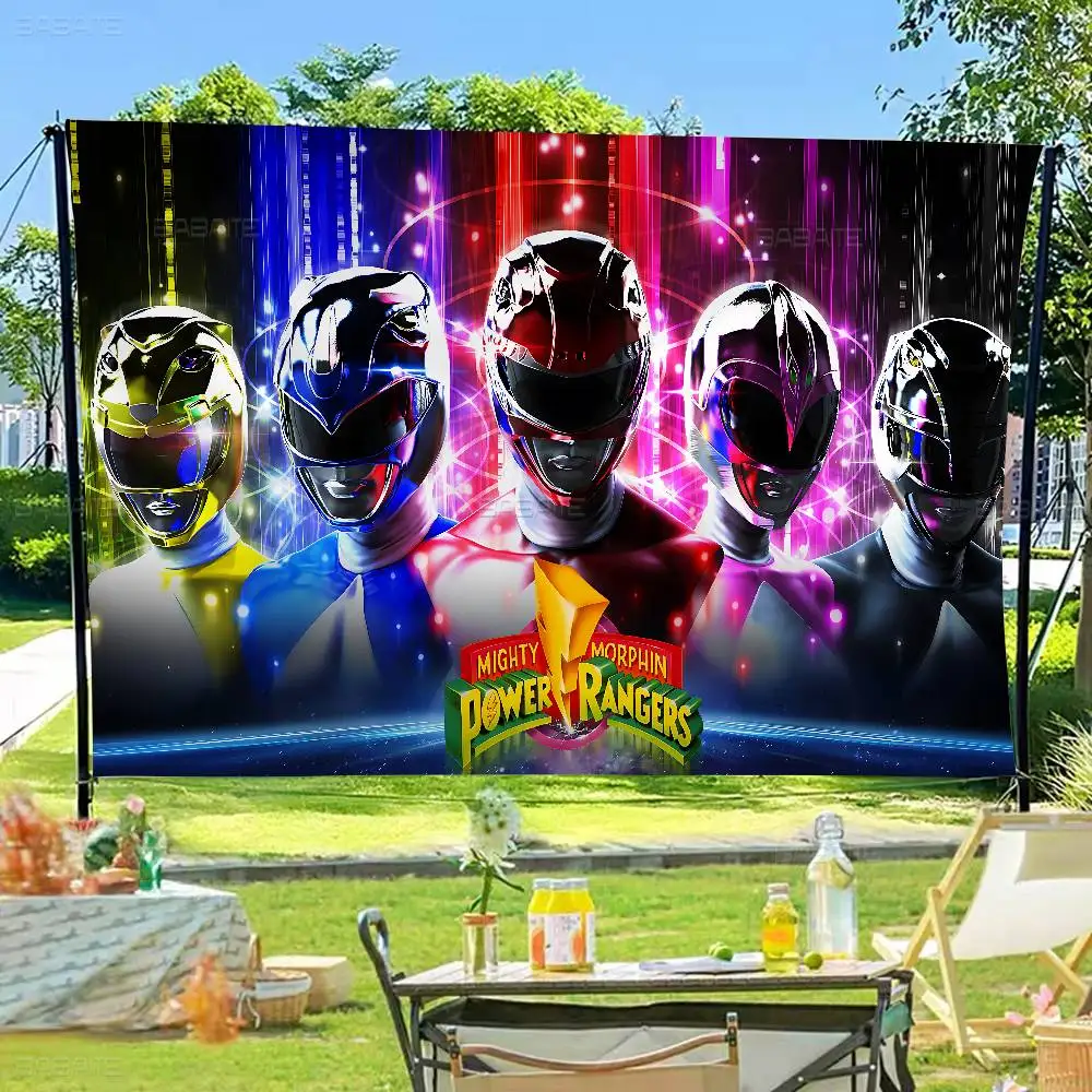 COOl Power R-Rangers Colorful Flag Wall Hanging Bohemian Wall Banner Mandala Indoor Art Decor