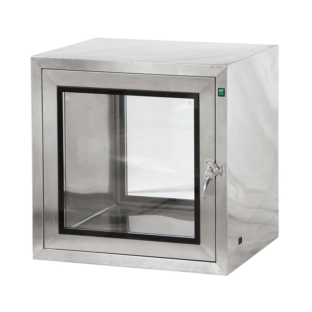 Stainless Steel Pass Box with Mechanical Interlock Device for Small Items Transfer in Food Processing Facilities
