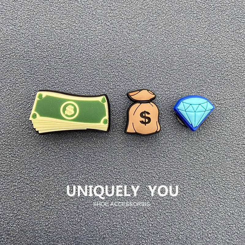 shoe charms Money Diamond Shoe Accessories Fashion Decorations for Cross Shoes