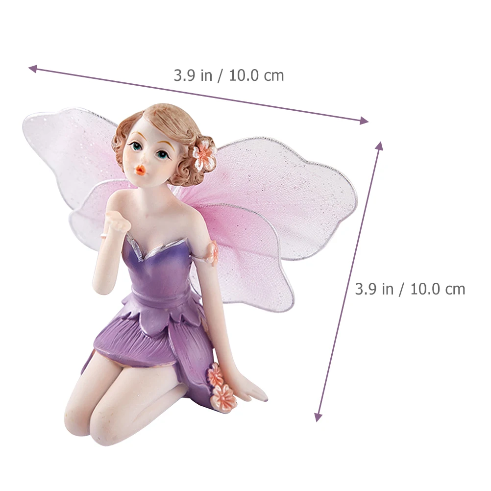 

Resin Fairy Sculpture Creative Flower Decoration for Home Desktop Table Garden Desktop Ornament Car Interior Adornment