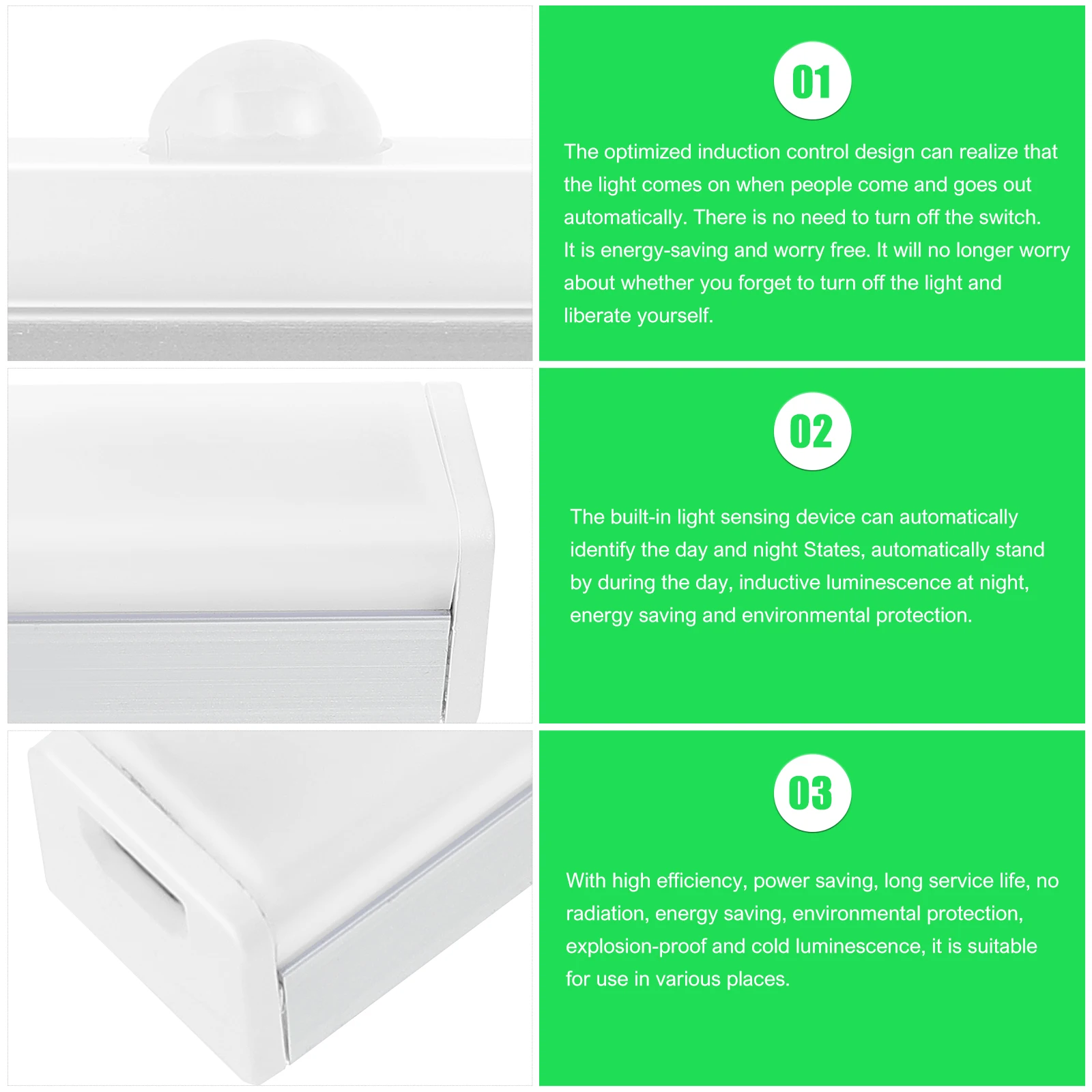 

Induction Cabinet Lights LED USB Charging Multi purpose Night Light White Strip Wall Lamp Bedroom Living Room Wardrobe Practical