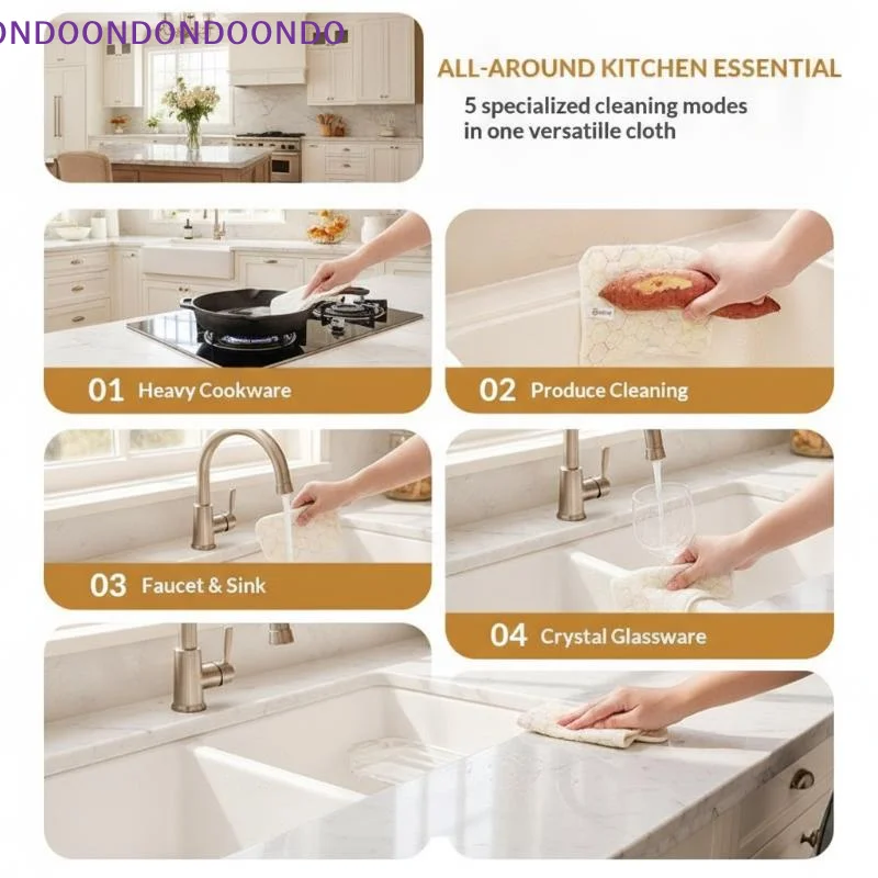 New Generation Kitchen Cleaning Cloth Double-Sided Silver Silk Cotton Thread Cleaning Cloth Dishcloth Cleaning Pad