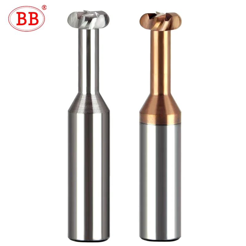 BB-Fraise en Carbure CNC à Fente en T, Périphérique Concave, Outil d\'Usinage en Acier et en Aluminium, 6mm, R0.5, R1, R1.5