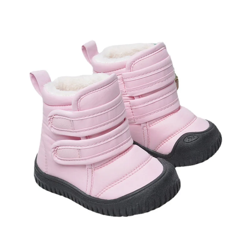 Winter Baby Snow Boots Boys Girls Warm Cotton Shoes Kids Hook Design Princess Short Boots Children Waterproof Snow Boots