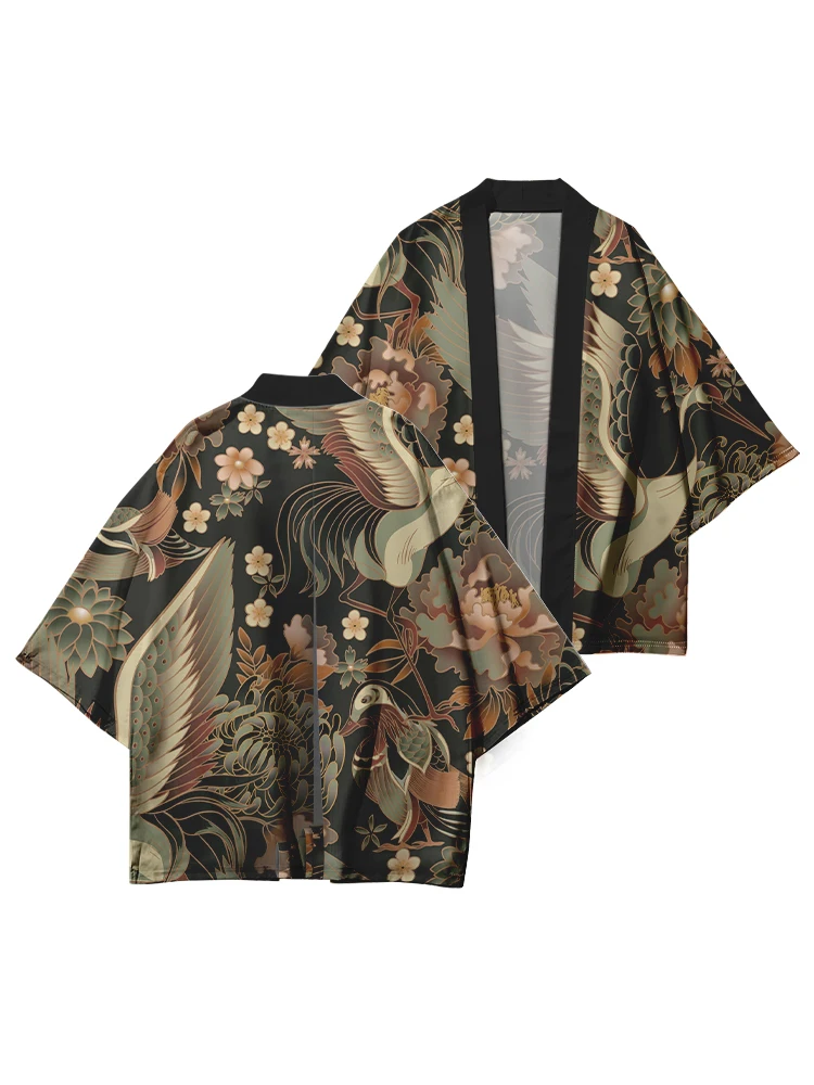 Quimono Japonês Yukata Tradicional Quimono Cardigan Praia Asiático Vestuário Quimono Japonês Moda Casual Cardigan Jacket Unisex