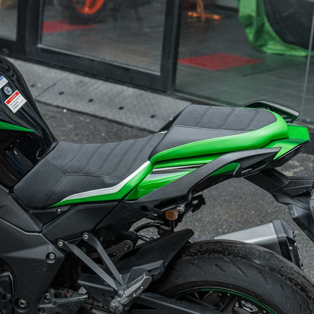 WOLFLINE Driver Passenger Double Seat for Kawasaki Ninja 1000SX 2020-2024 Front & Rear Seat Cushion,Comfortable for Long Rides